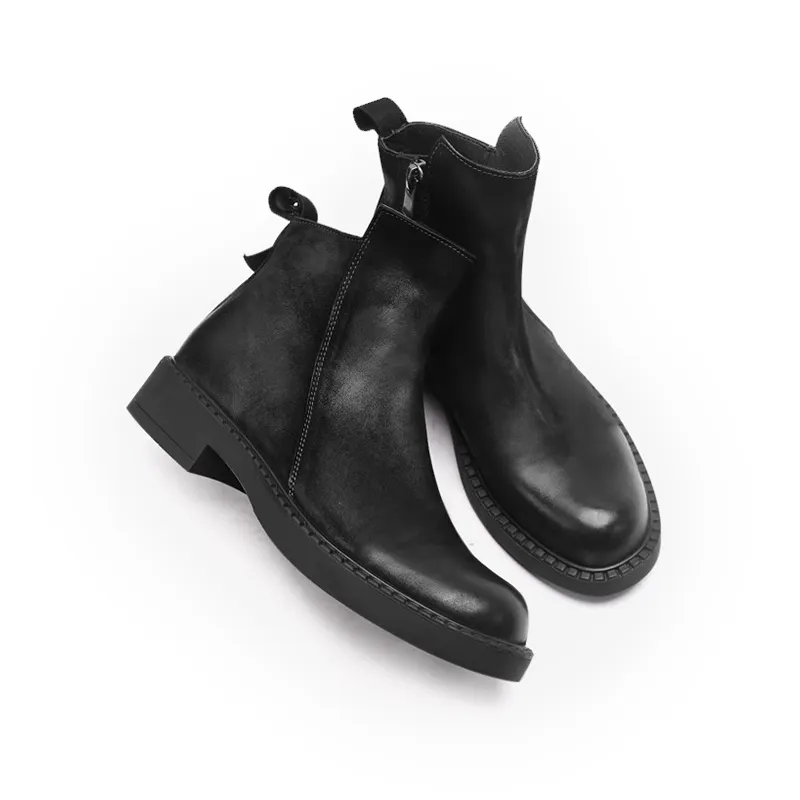 Voguhomme Ankle Boots Men Black-4