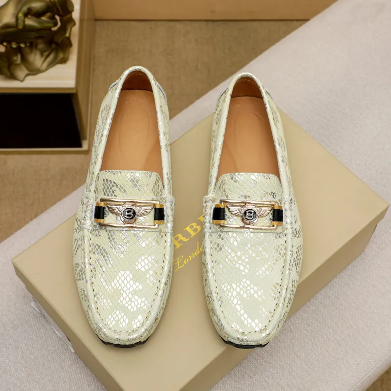 Voguhomme Casual Shoes Men's Silver Yellow-1