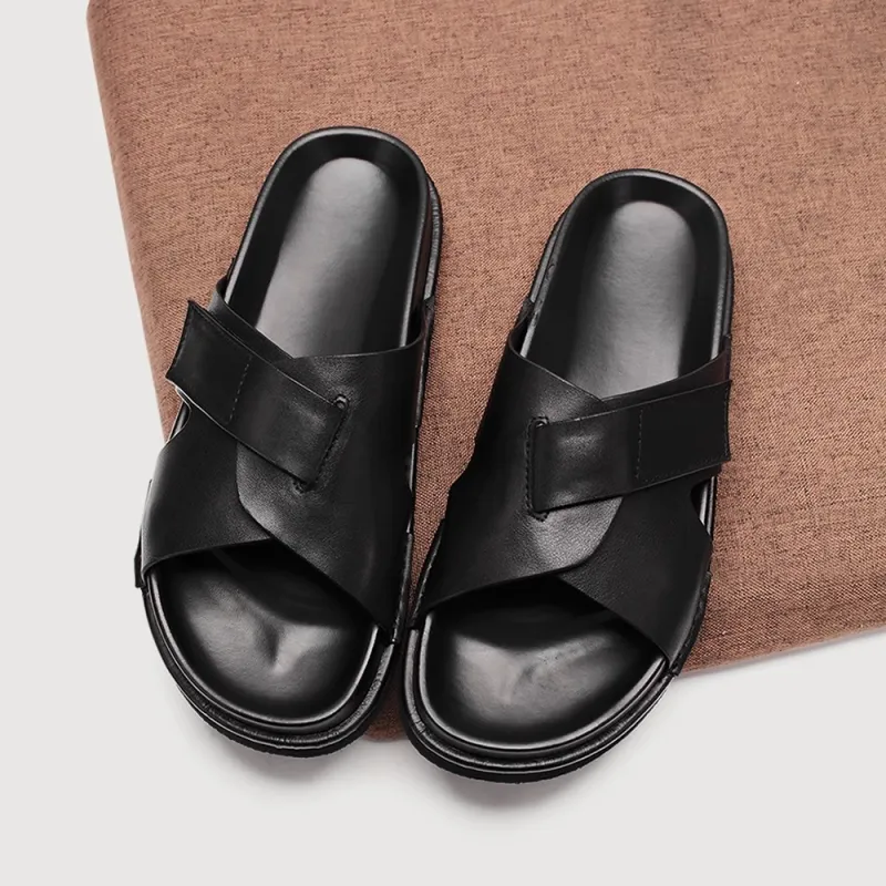Voguhomme EVA Slip Resistant Slide Slippers Men's Black-3