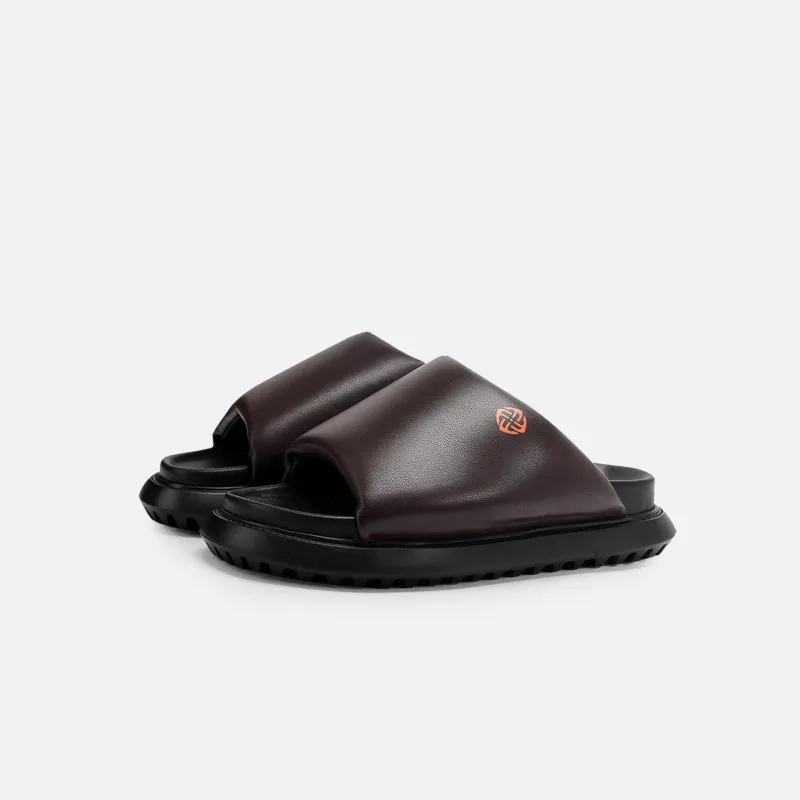 Voguhomme Slide Slippers Men Burgundy-2