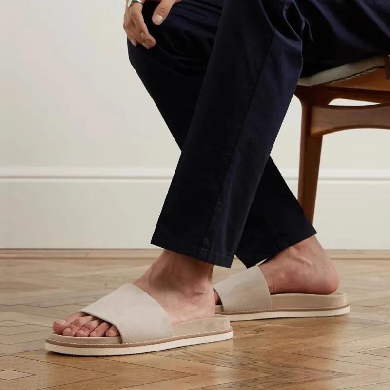 Voguhomme Rubber Sole Slip Resistant Slide Slippers Men's-2