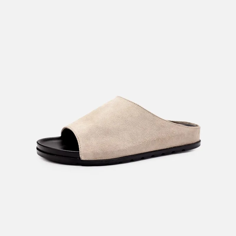 Voguhomme Slip Resistant Slide Slippers Men's Apricot-3