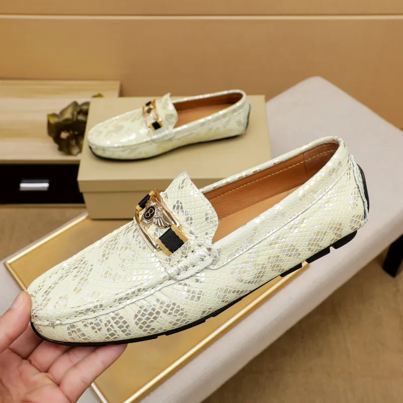 Voguhomme Casual Shoes Men's Silver Yellow-6