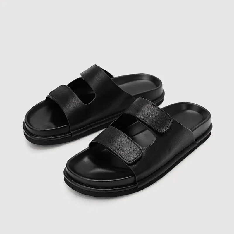 Voguhomme EVA Slip Resistant Slide Slippers Men's Black-5