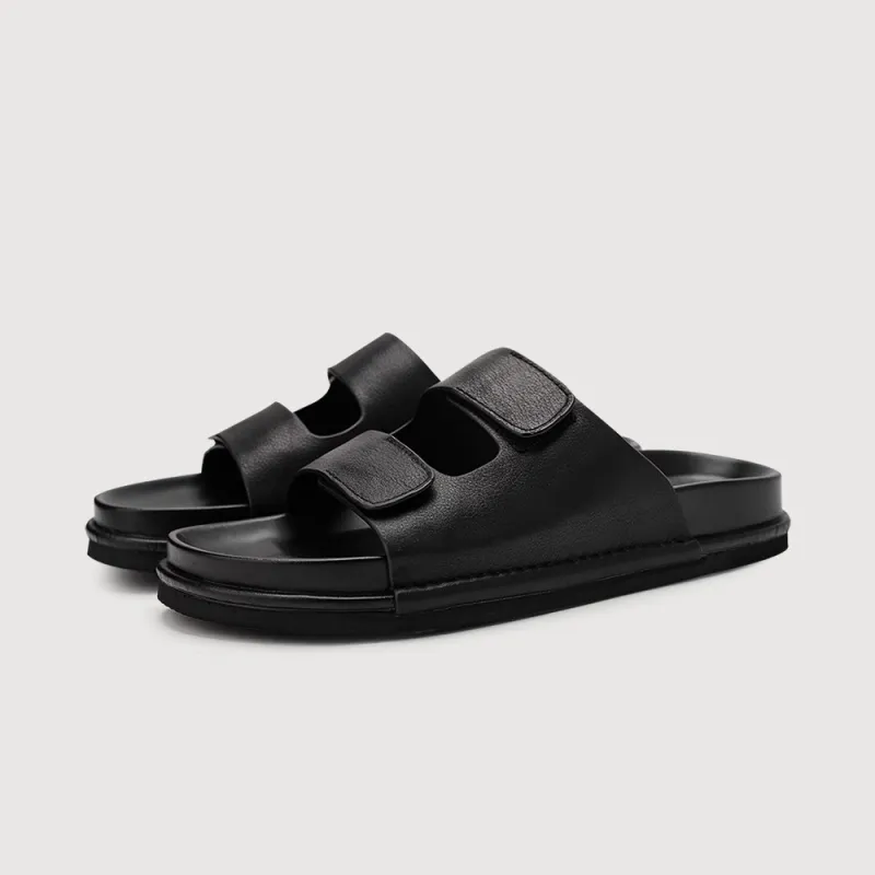 Voguhomme EVA Slip Resistant Slide Slippers Men's Black-4