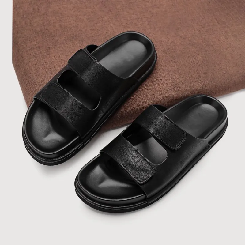Voguhomme EVA Slip Resistant Slide Slippers Men's Black-3