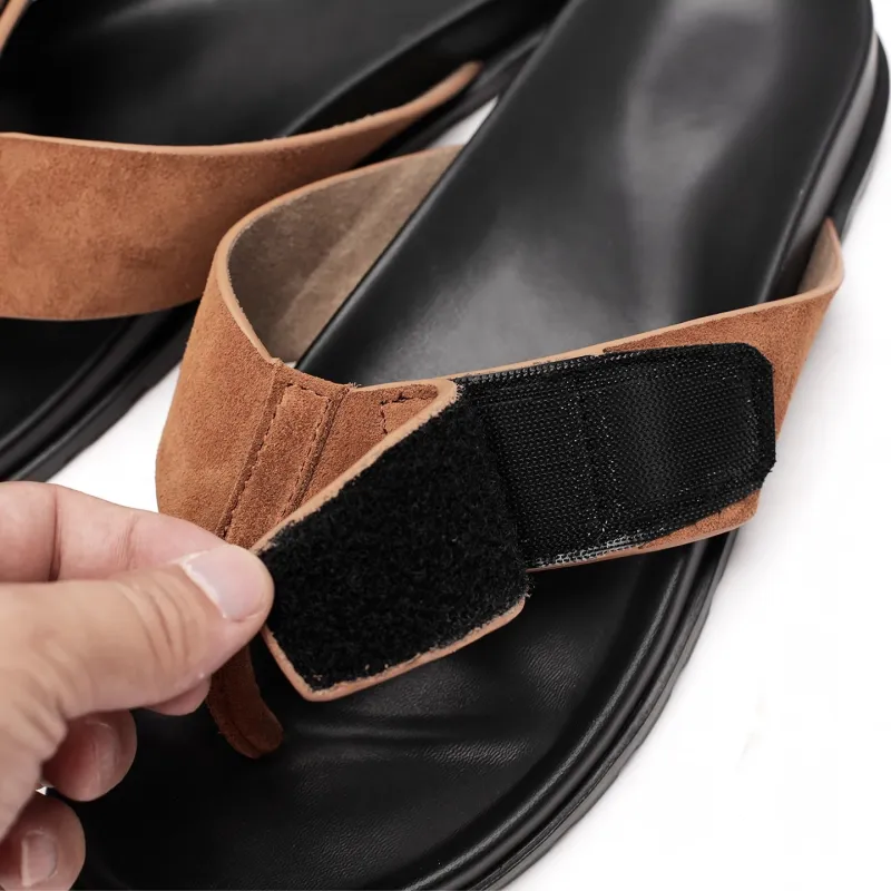 Voguhomme Rubber Sole Slip Resistant Flip Flops Men's-5