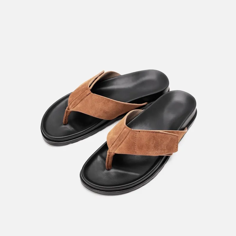 Voguhomme Rubber Sole Slip Resistant Flip Flops Men's-4