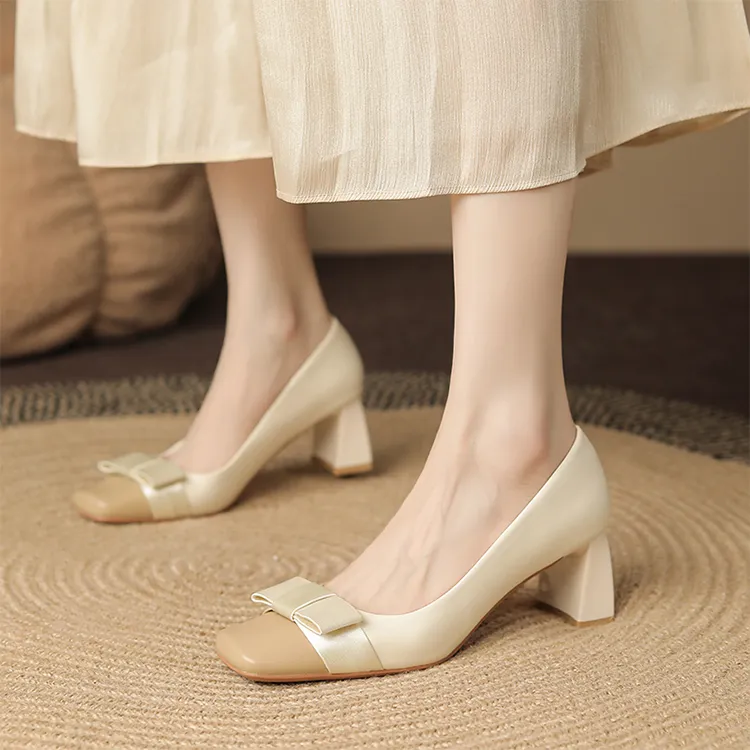 Beijiani Chunky Heel High Heels 5.5cm Women's-10