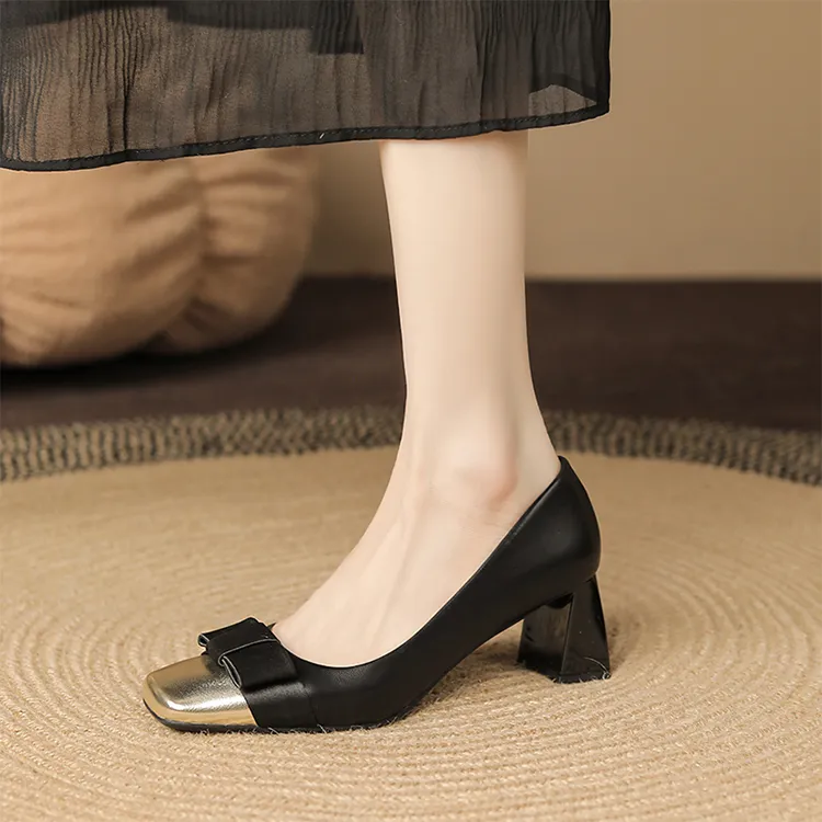 Beijiani Chunky Heel High Heels 5.5cm Women's-7
