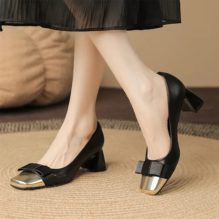 Beijiani Chunky Heel High Heels 5.5cm Women's-6