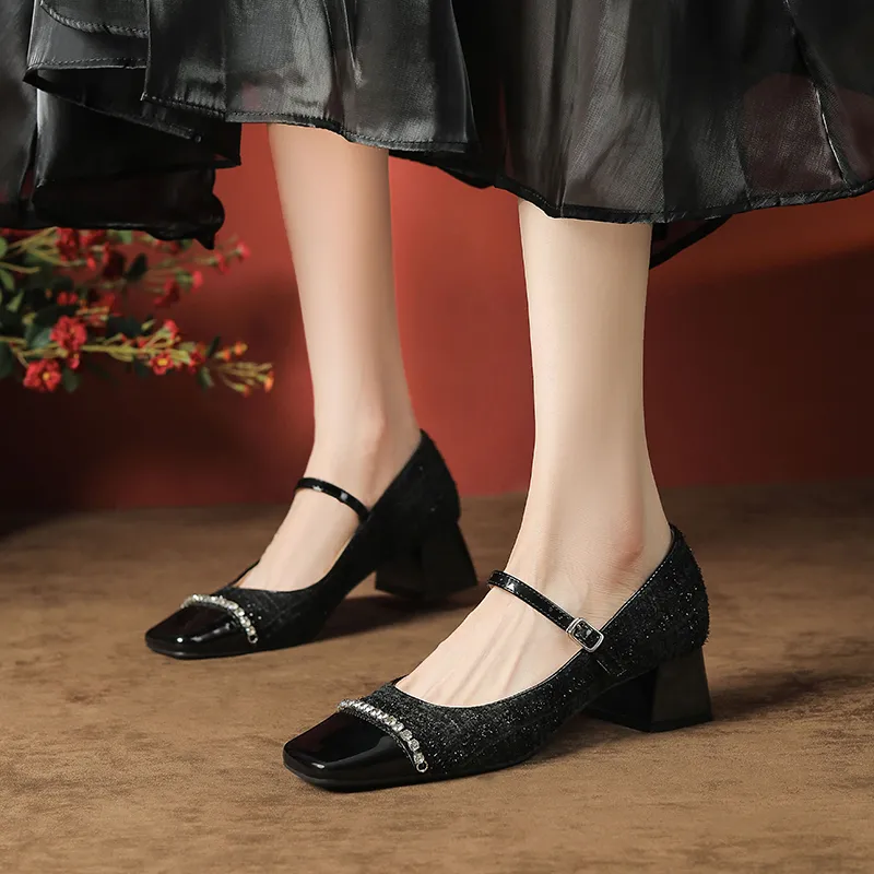 Beijiani Chunky Heel High Heels Women's-4
