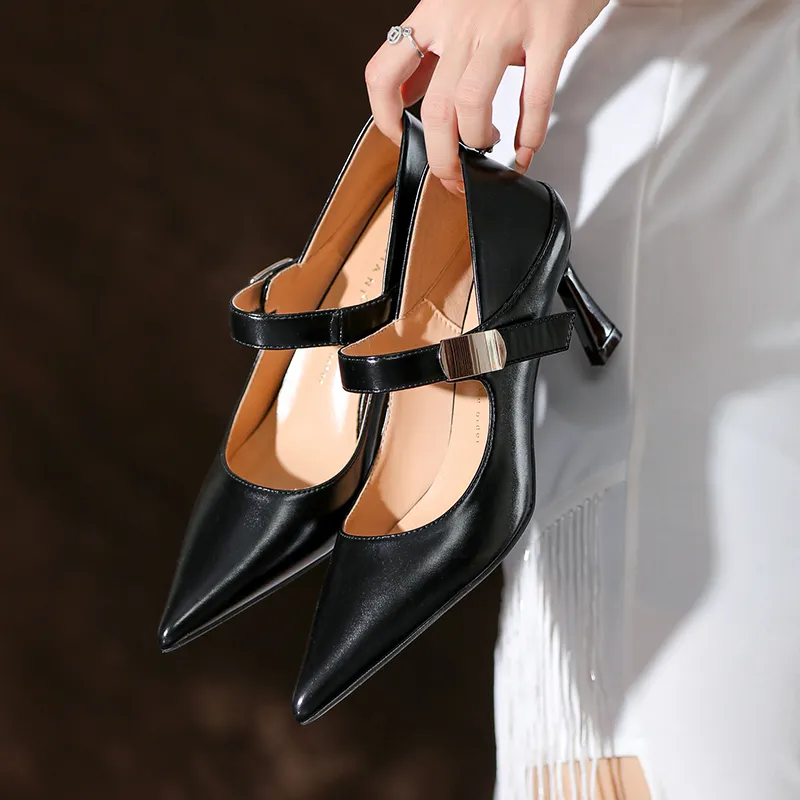 Beijiani Slim Heel High Heels Women's Ecru-13