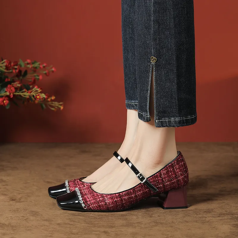 Beijiani Chunky Heel High Heels Women's-10