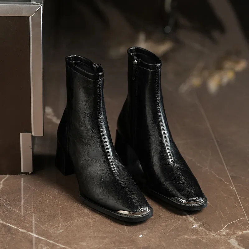 Beijiani Ankle Boots Women's Brown/Black-10