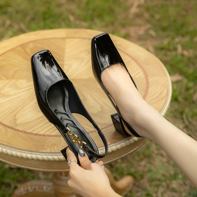 Beijiani Chunky Heel High Heels 3cm Women's-11