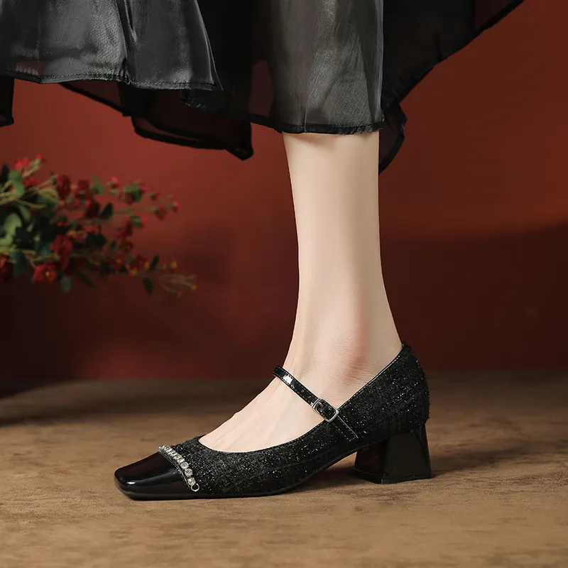 Beijiani Chunky Heel High Heels Women's-5