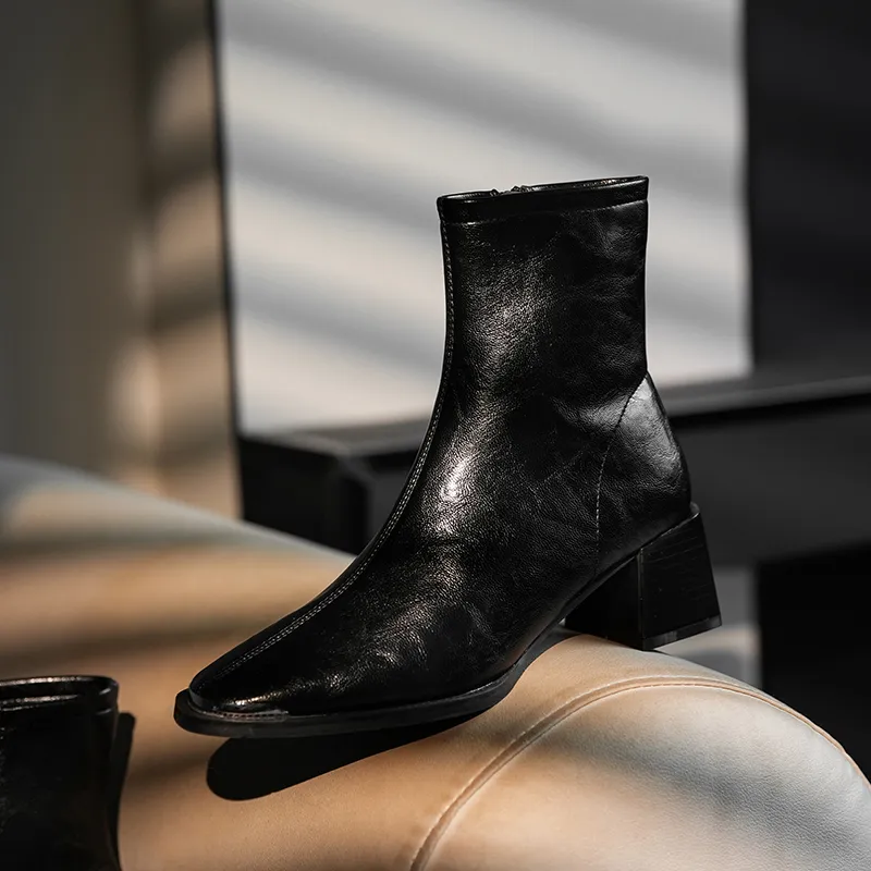 Beijiani Ankle Boots Women's Brown/Black-8