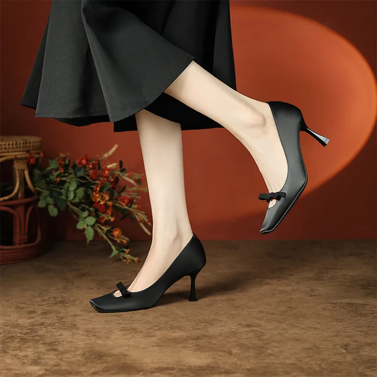 Beijiani Slim Heel High Heels 7.5cm Women's-11