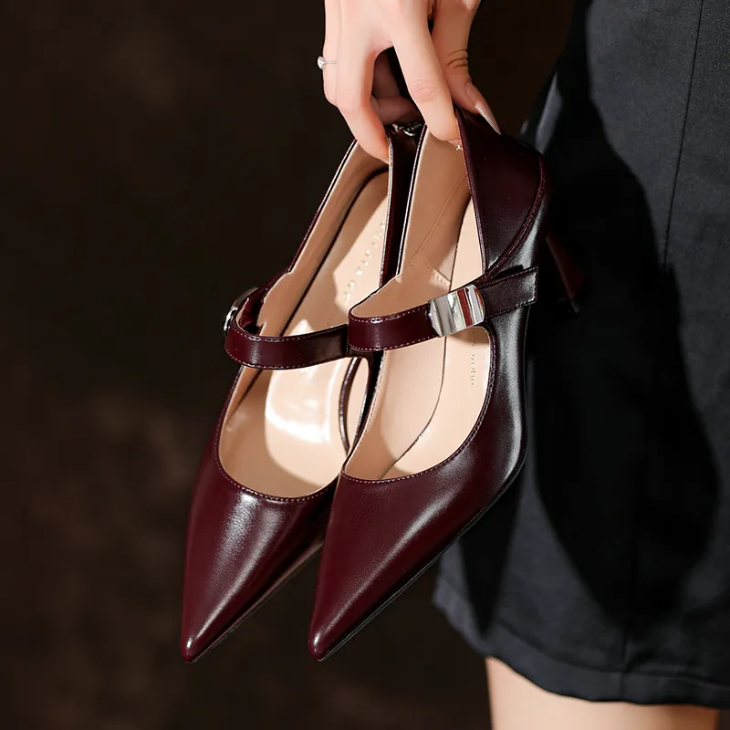 Beijiani Slim Heel High Heels Women's Ecru-6
