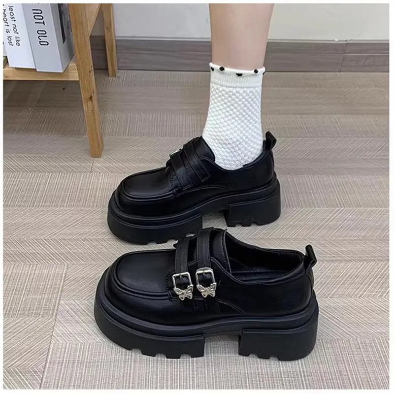 SHUXI Casual Single Shoes Women's Black-2