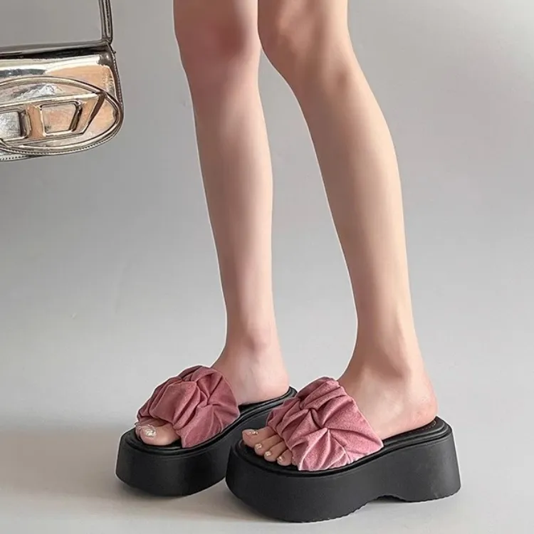 SHUXI Slide Slippers Women's Black/Yellow/Beige/Pink-12