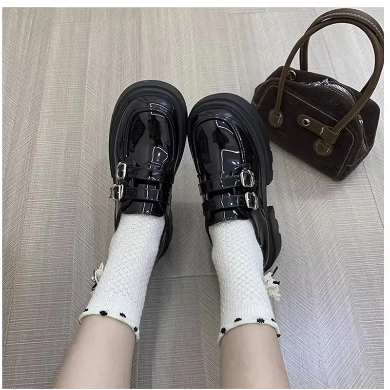 SHUXI Casual Single Shoes Women's Black-6