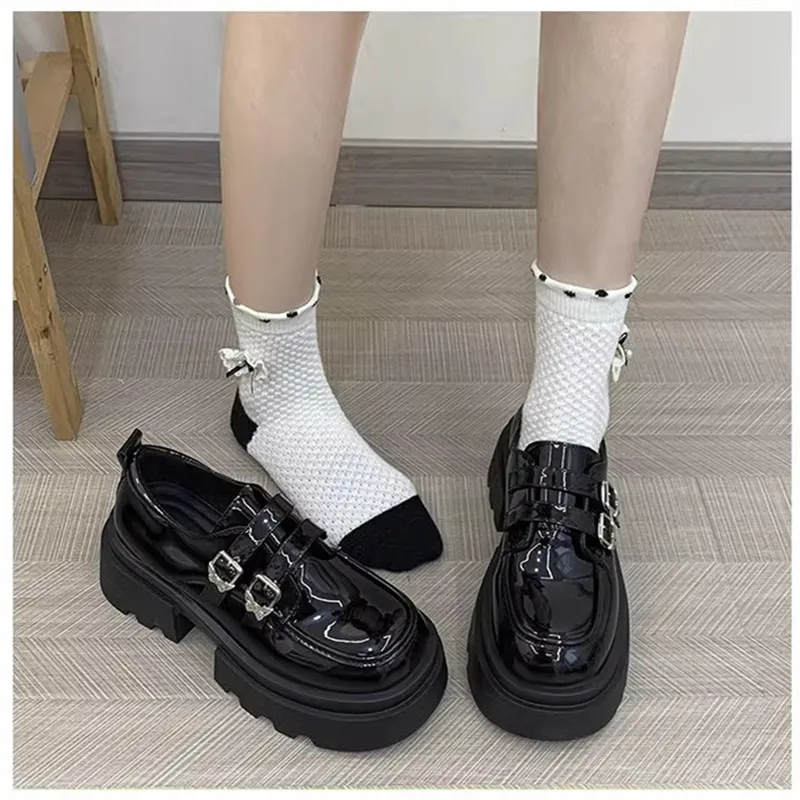 SHUXI Casual Single Shoes Women's Black-9