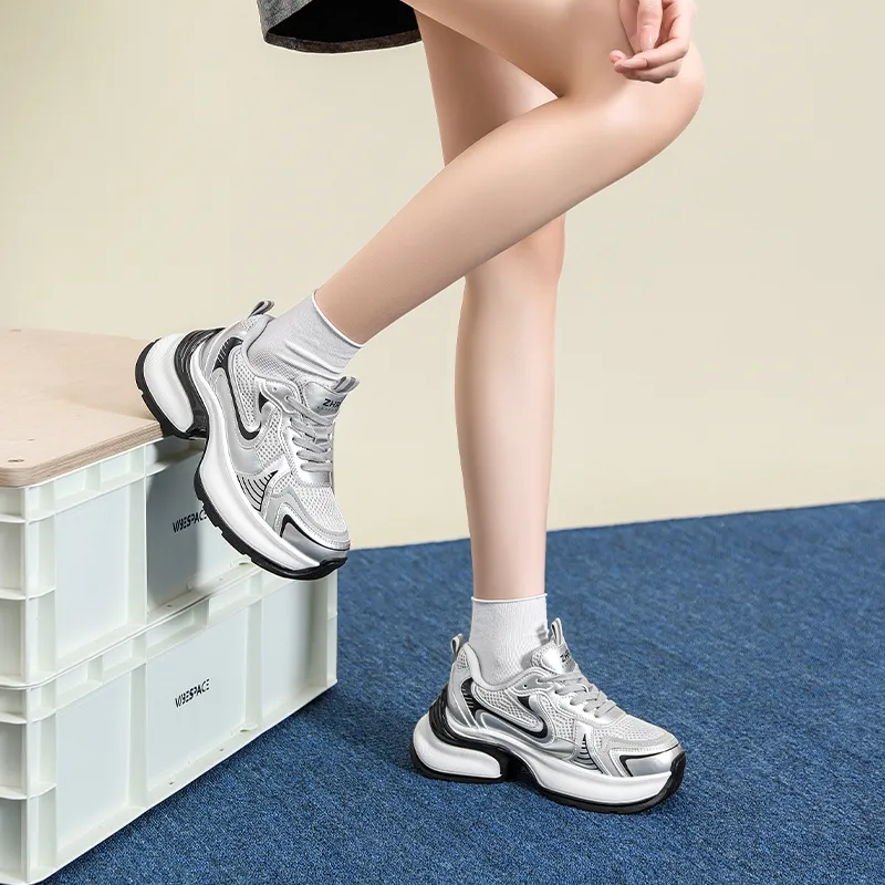 ZHR Swirl Collection Abrasion Resistant Low Top Chunky Sneakers Women's-8