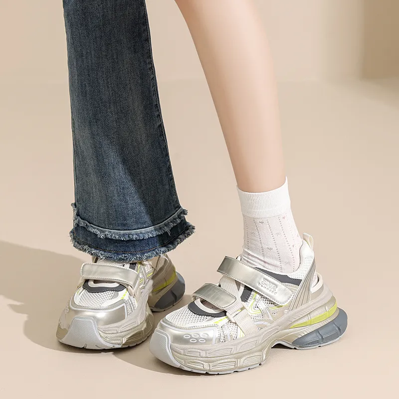 ZHR Super Star Era Abrasion Resistant Breathable Low Top Chunky Sneakers Women's-4