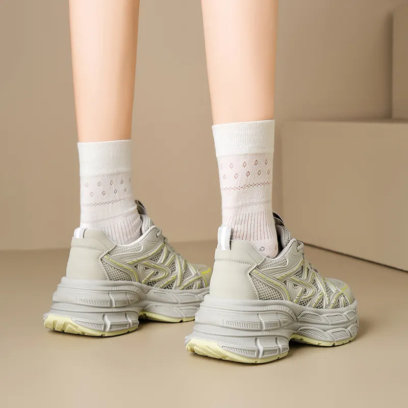 ZHR Super Star Era Cushioning Abrasion Resistant Breathable Low Top Chunky Sneakers Women's-6