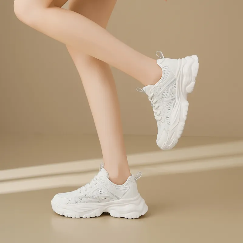 ZHR Whale Shoes Abrasion Resistant Breathable Low Top Chunky Sneakers Women's-8