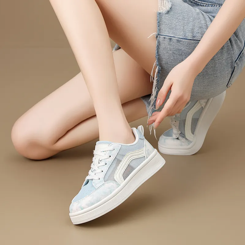 ZHR Skateboard Shoes Women's Low Top Blue-2