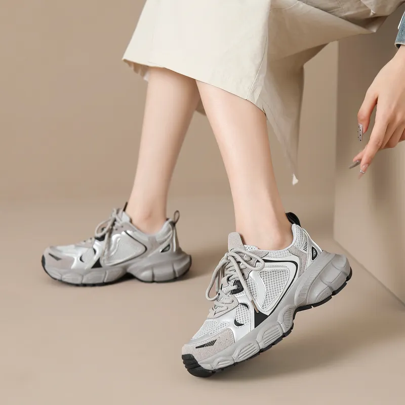 ZHR Height Increasing Shoes Wear resistant And Lightweight Low Top Chunky Sneakers Women's-7