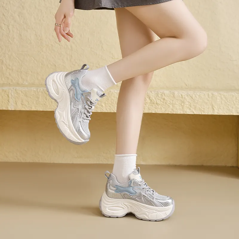 ZHR Whale Shoes Cushioning Abrasion Resistant Breathable Coverage Low Top Chunky Sneakers Women's-4