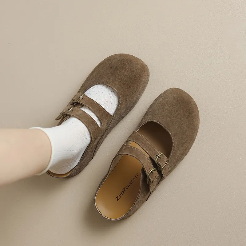 ZHR Rubber Sole Quiet Abrasion Resistant Closed Toe Slippers Women's-2