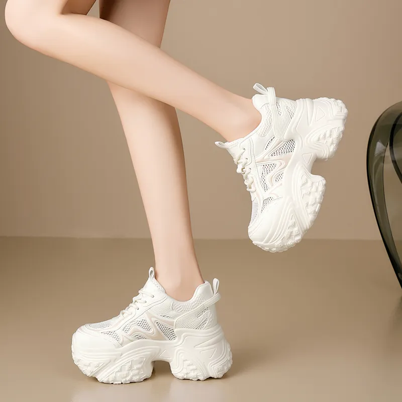 ZHR Baby's Breath Abrasion Resistant Breathable Low Top Chunky Sneakers Women's-9