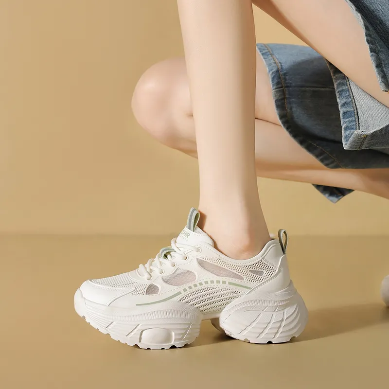 ZHR Small Round Pendant Coverage Abrasion Resistant Low Top Chunky Sneakers Women's-9