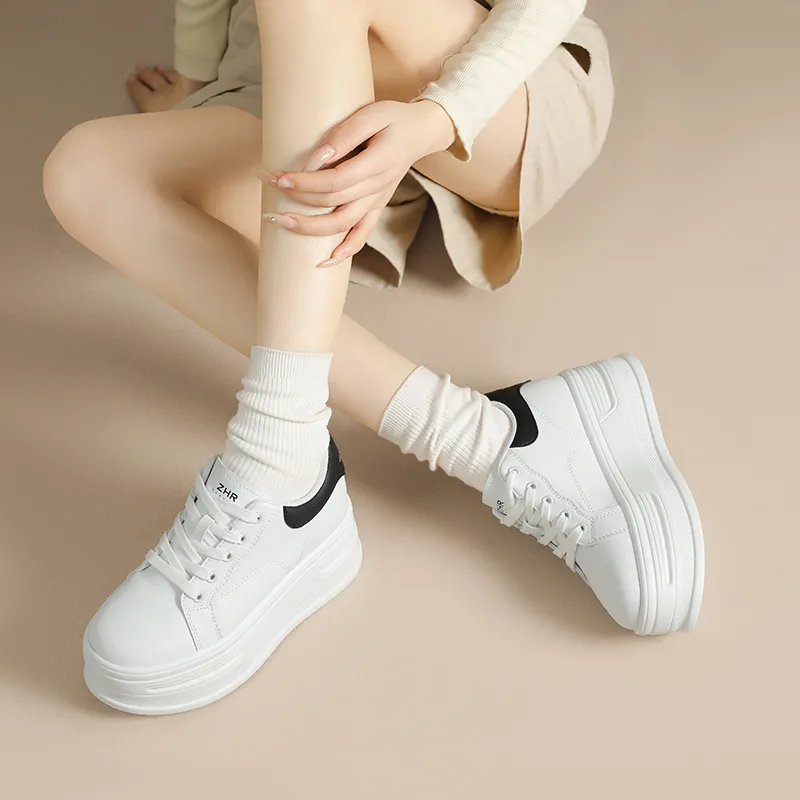 ZHR Low Top Skateboard Shoes Women's Beige Black-3