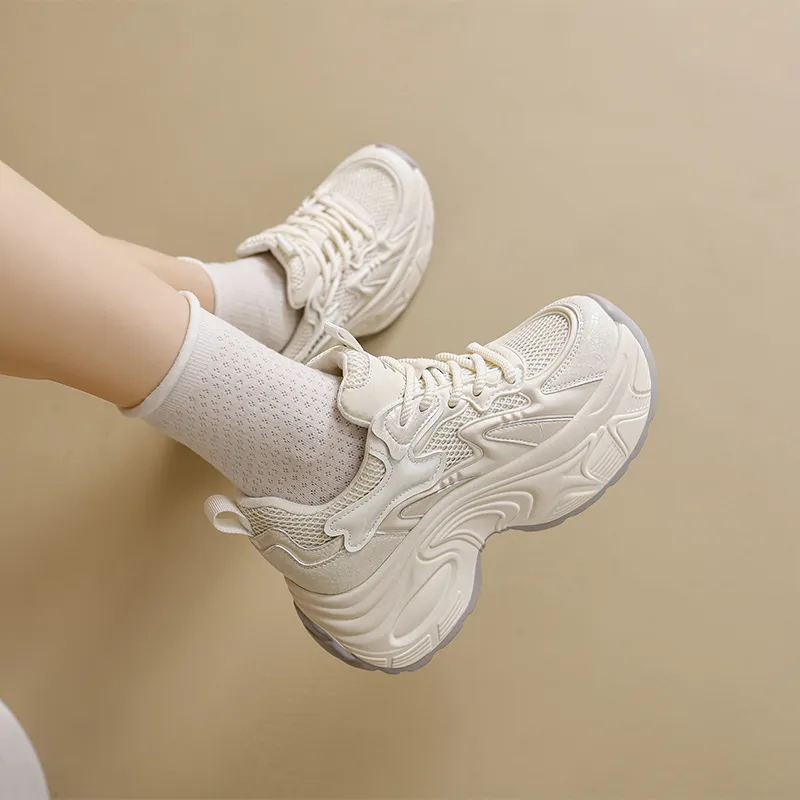 ZHR Whale Shoes Cushioning Abrasion Resistant Breathable Coverage Low Top Chunky Sneakers Women's-8