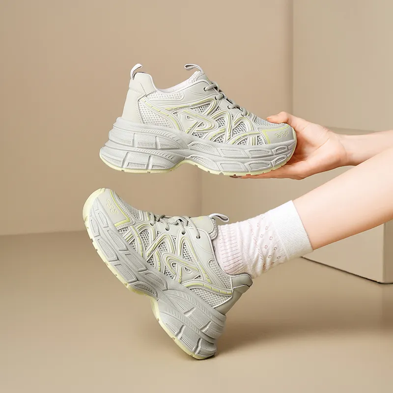 ZHR Super Star Era Cushioning Abrasion Resistant Breathable Low Top Chunky Sneakers Women's-5