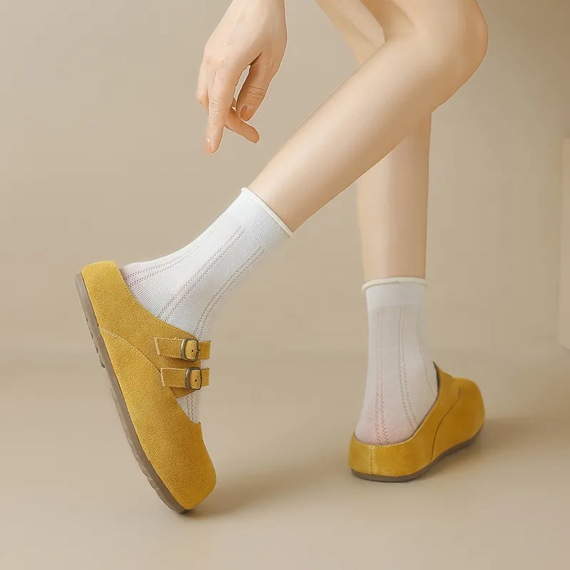 ZHR Rubber Sole Quiet Abrasion Resistant Closed Toe Slippers Women's-7