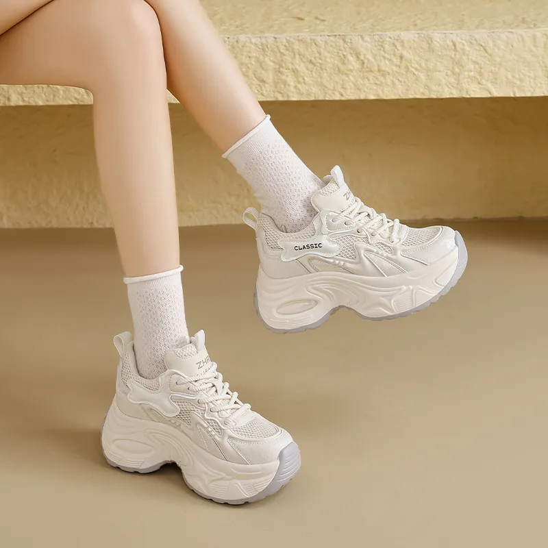 ZHR Whale Shoes Cushioning Abrasion Resistant Breathable Coverage Low Top Chunky Sneakers Women's-9