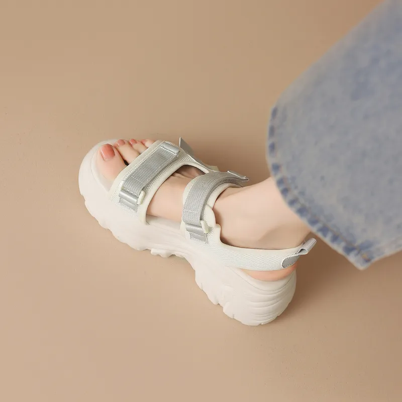 ZHR Beach Sandals Women's Beige, Gray Pink-4