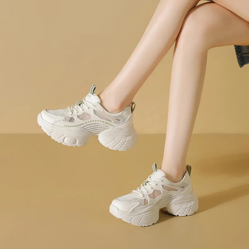 ZHR Small Round Pendant Coverage Abrasion Resistant Low Top Chunky Sneakers Women's-7