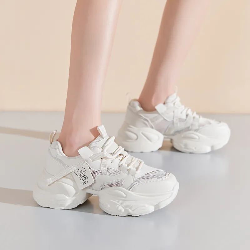 ZHR Wear-Resistant Slip-Resistant Low-Top Chunky Sneakers Women's-5