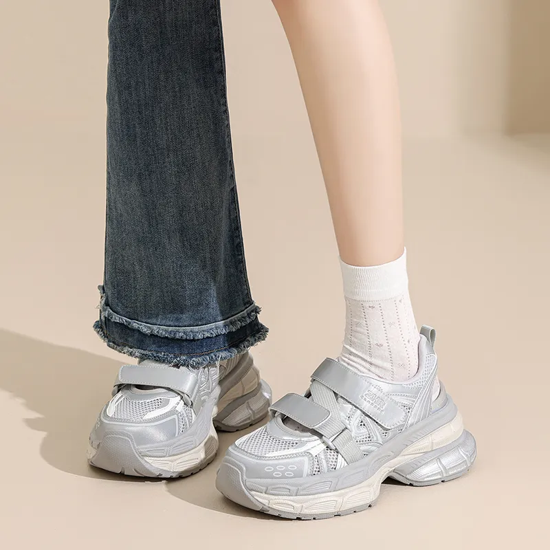 ZHR Super Star Era Abrasion Resistant Breathable Low Top Chunky Sneakers Women's-8