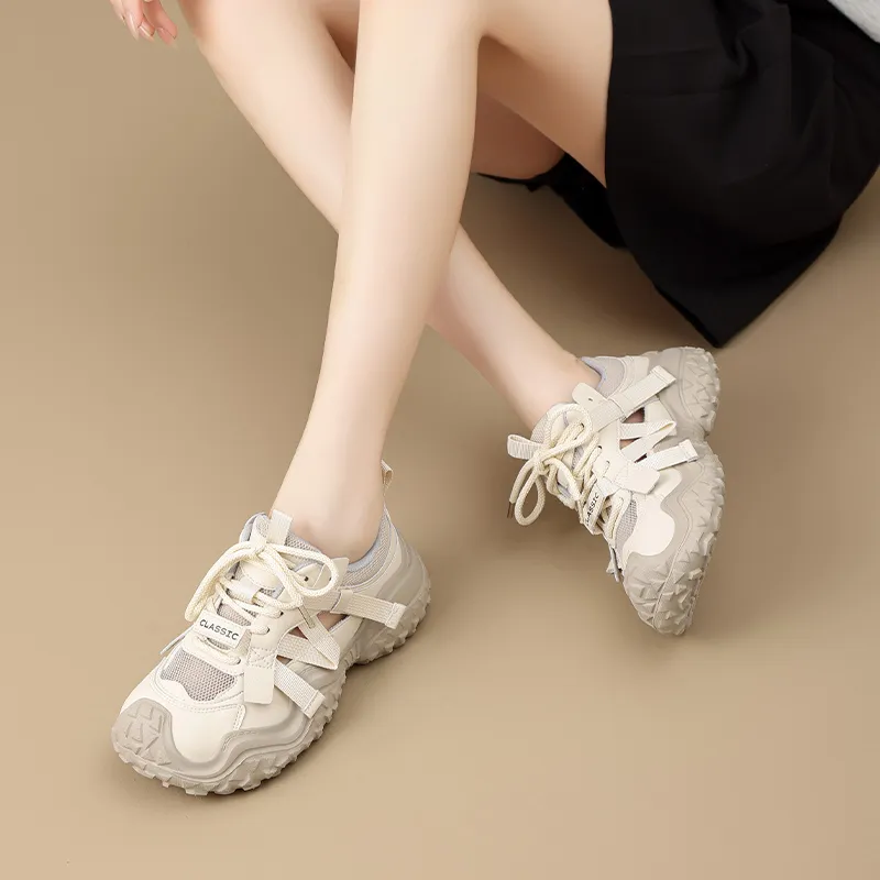 ZHR Abrasion Resistant Height Increasing Breathable Low Top Casual Shoes Women's-3