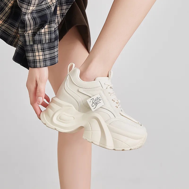ZHR Height Increasing Shoes Wear-resistant And Lightweight Low-Top Chunky Sneakers Women's-4