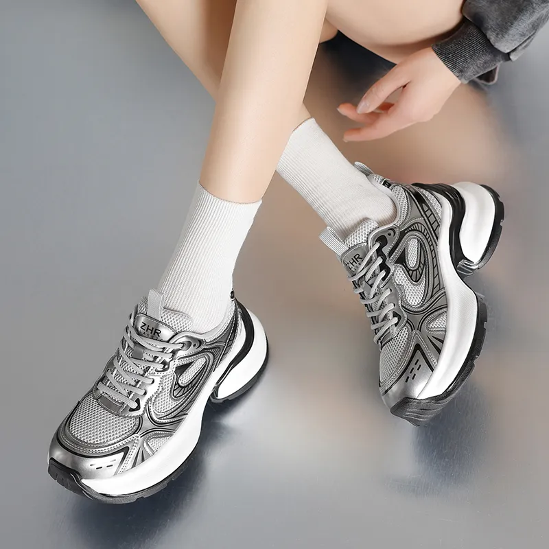 ZHR Swirl Collection Wear resistant And Lightweight Low Top Chunky Sneakers Women's-7